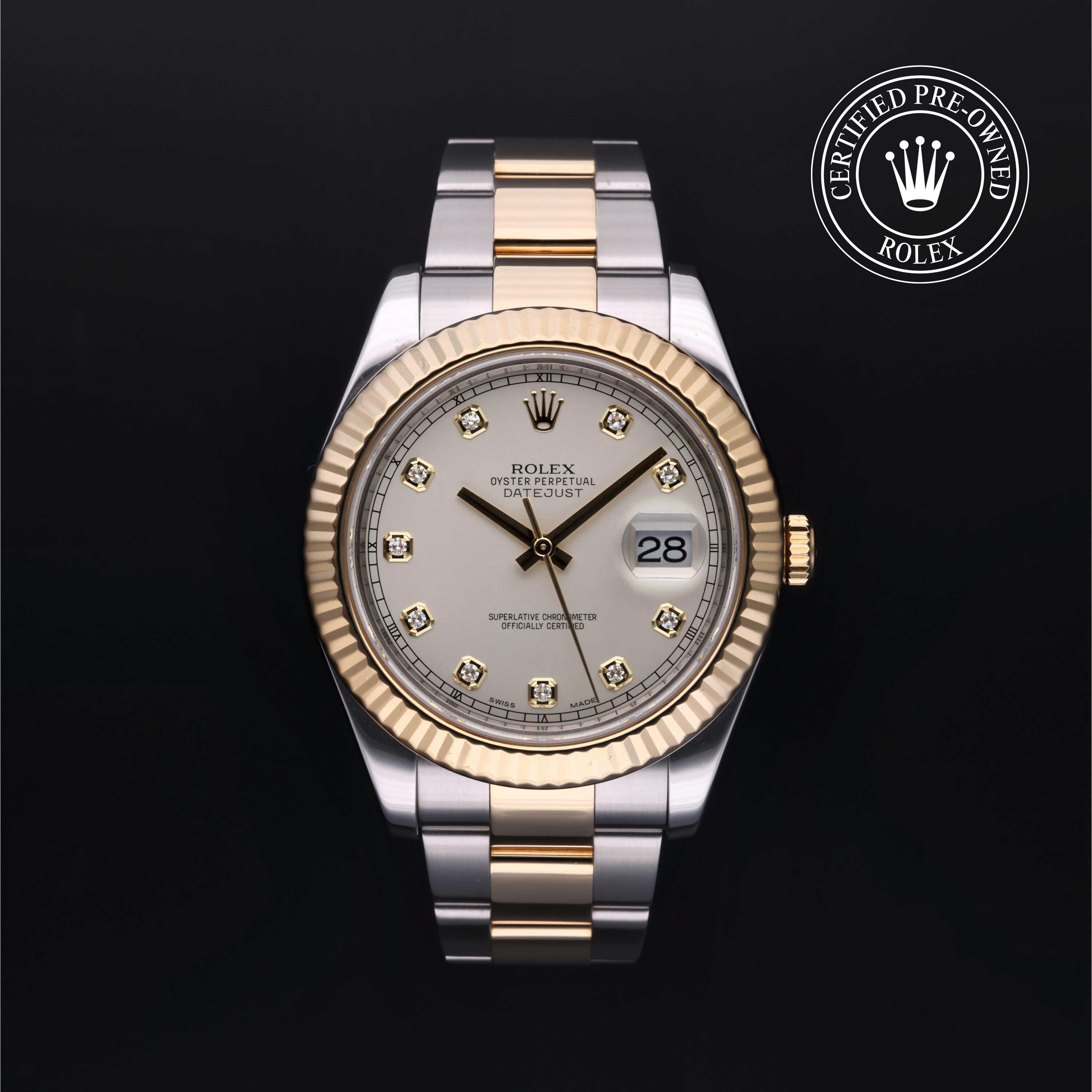 Rolex Certified Pre-Owned Datejust II in Oyster, 41 mm, Stainless steel and yellow gold 116333 watch available at Long's Jewelers.