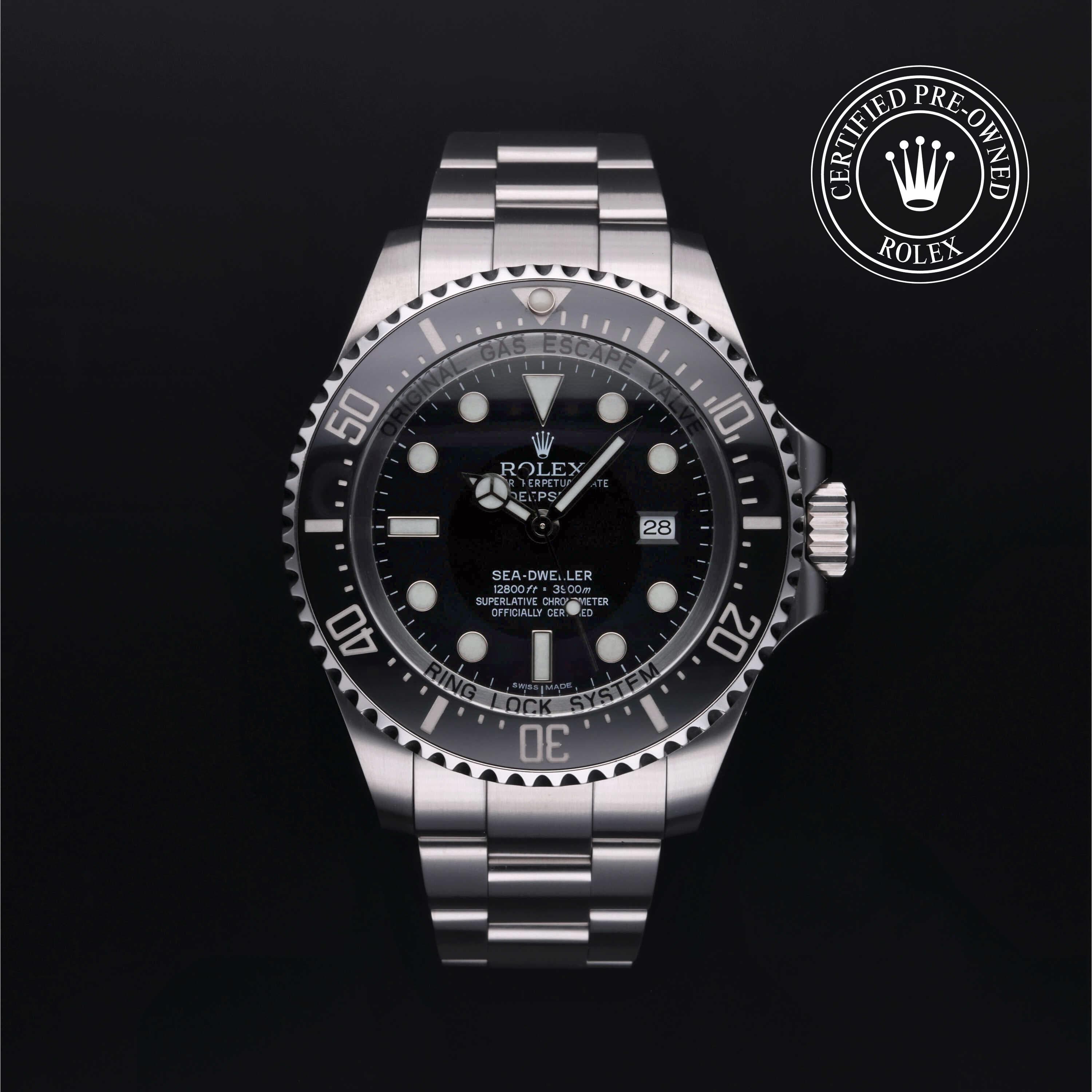 Rolex Certified Pre-Owned Sea-Dweller Oyster, 44 mm, Stainless Steel 116660 watch available at Long's Jewelers.