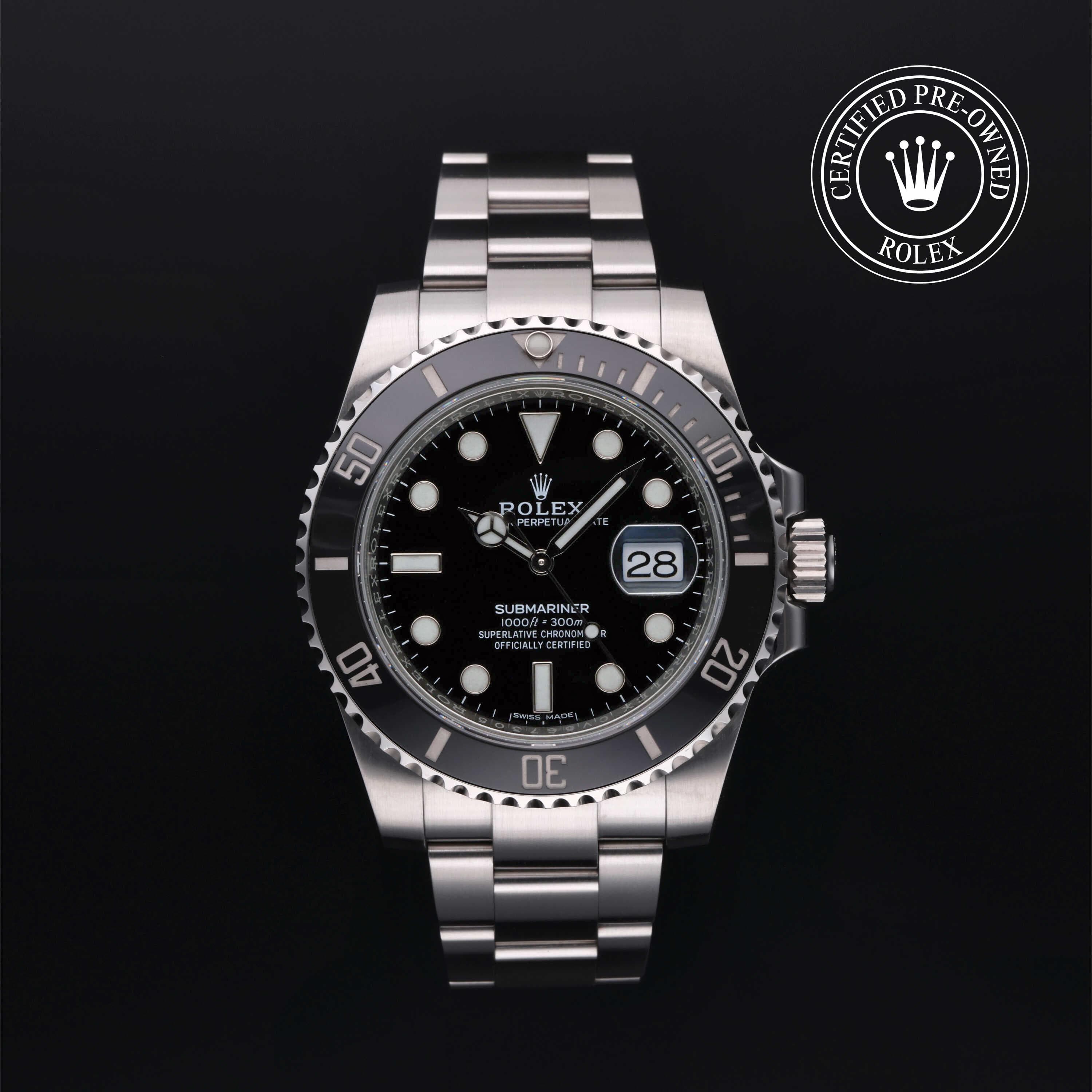Rolex Certified Pre-Owned Submariner Date in Oyster, 40 mm, Stainless Steel 116610LN watch available at Long's Jewelers.