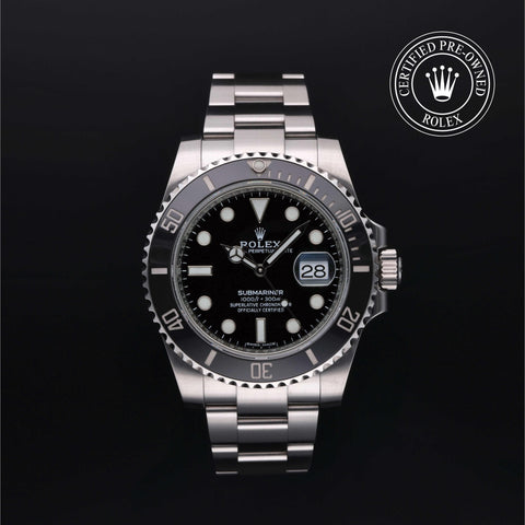 Rolex Certified Pre-Owned Submariner Date in Oyster, 40 mm, Stainless Steel 116610LN watch available at Long's Jewelers.