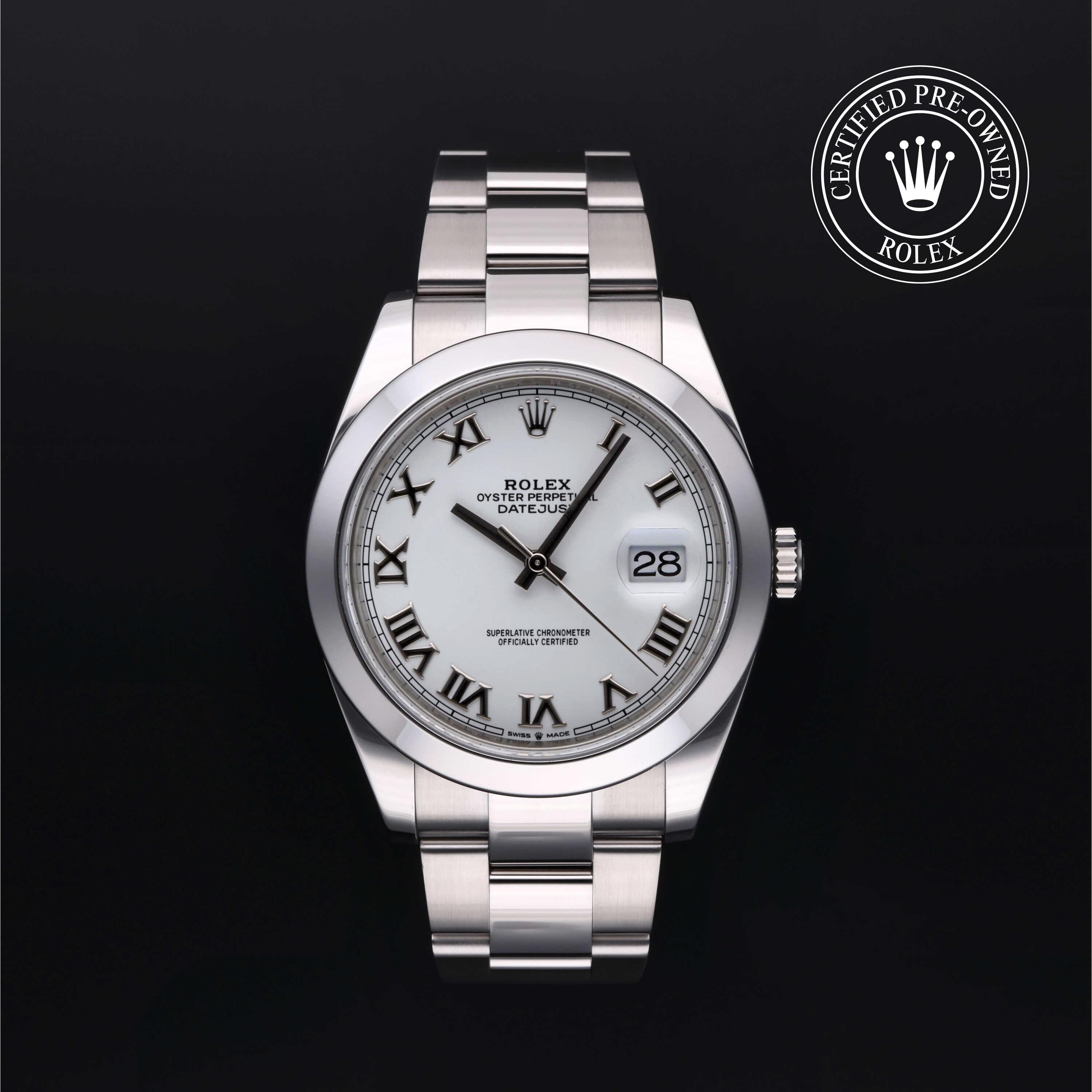 Rolex Certified Pre-Owned Datejust in Oyster, 41 mm, Stainless Steel 126300 watch available at Long's Jewelers.