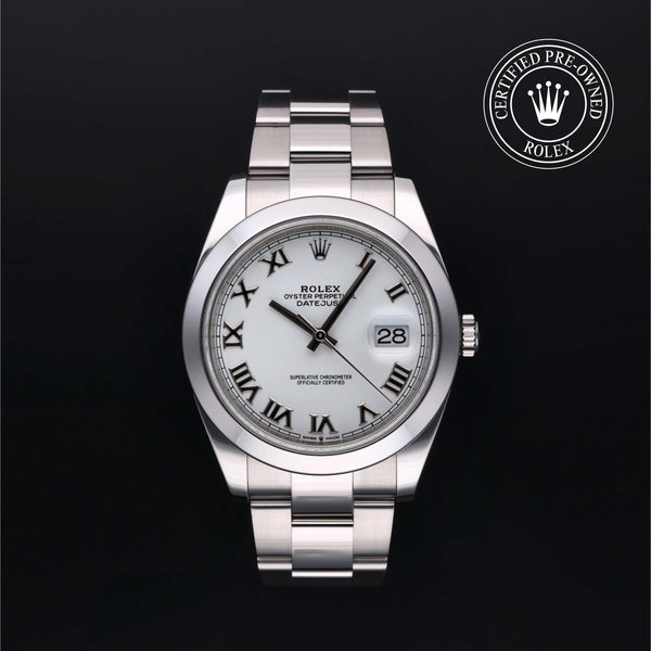 Rolex Certified Pre-Owned Datejust in Oyster, 41 mm, Stainless Steel 126300 watch available at Long's Jewelers.