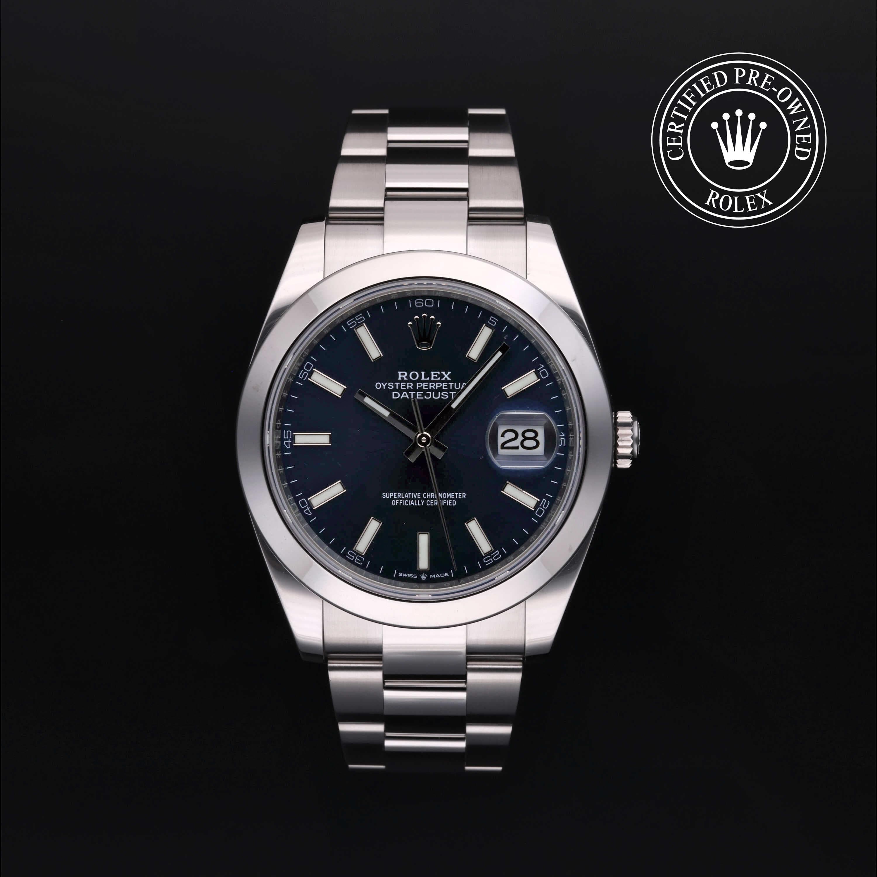 Rolex Certified Pre-Owned Datejust in Oyster, 41 mm, Stainless Steel 126300 watch available at Long's Jewelers.
