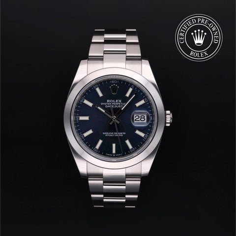 Rolex Certified Pre-Owned Datejust in Oyster, 41 mm, Stainless Steel 126300 watch available at Long's Jewelers.