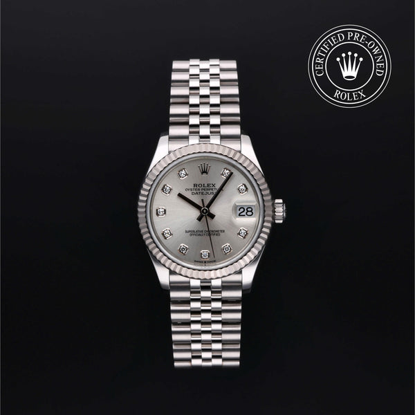 Rolex Certified Pre-Owned Datejust in Jubilee, 31 mm, Stainless Steel and white gold 278274 watch available at Long's Jewelers.