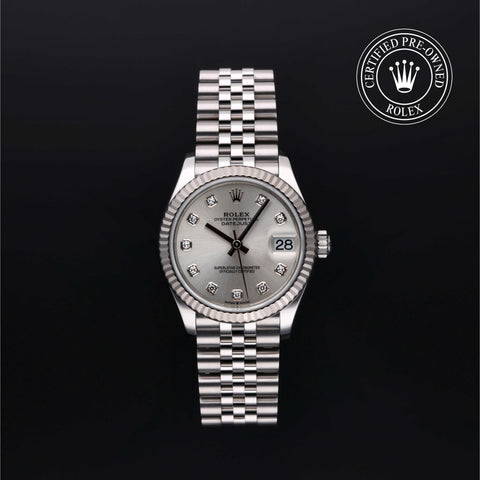 Rolex Certified Pre-Owned Datejust in Jubilee, 31 mm, Stainless Steel and white gold 278274 watch available at Long's Jewelers.