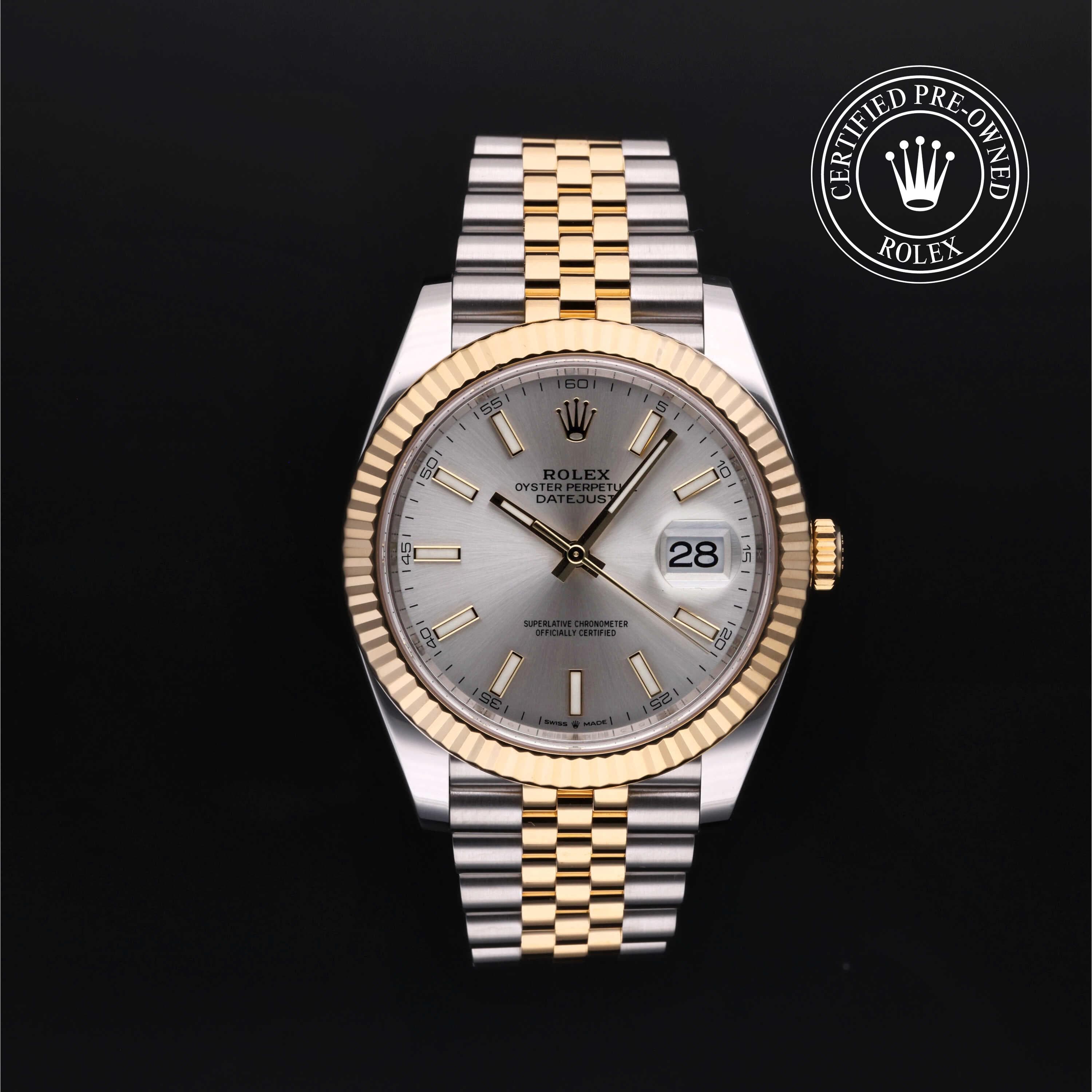Rolex Certified Pre-Owned Datejust in Jubilee, 41 mm, Stainless Steel and yellow gold 126333 watch available at Long's Jewelers.