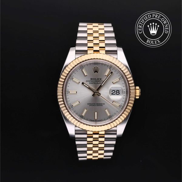 Rolex Certified Pre-Owned Datejust in Jubilee, 41 mm, Stainless Steel and yellow gold 126333 watch available at Long's Jewelers.