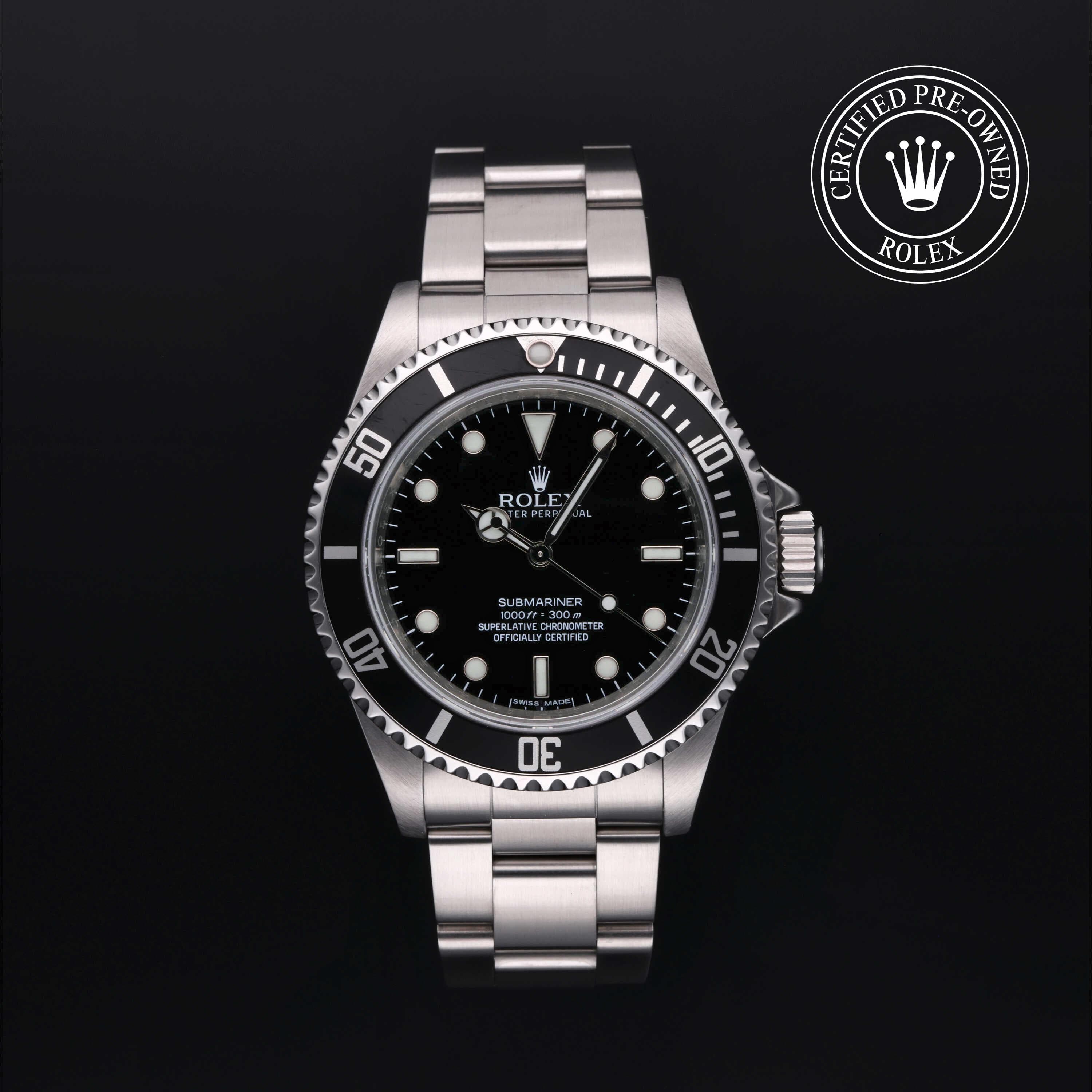 Rolex Certified Pre-Owned Submariner in Oyster, 40 mm, Stainless Steel 14060M watch available at Long's Jewelers.