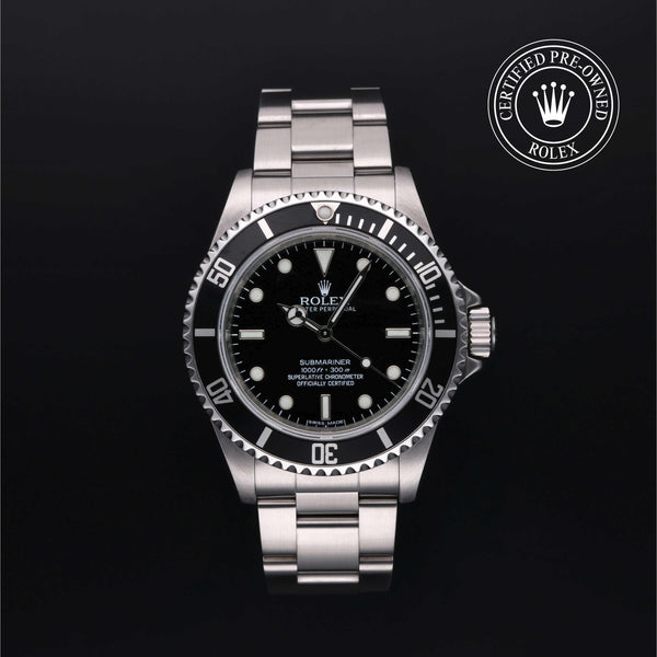 Rolex Certified Pre-Owned Submariner in Oyster, 40 mm, Stainless Steel 14060M watch available at Long's Jewelers.