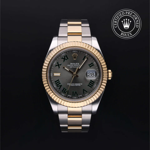 Rolex Certified Pre-Owned Datejust II in Oyster, 41 mm, Stainless steel and yellow gold 116333 watch available at Long's Jewelers.