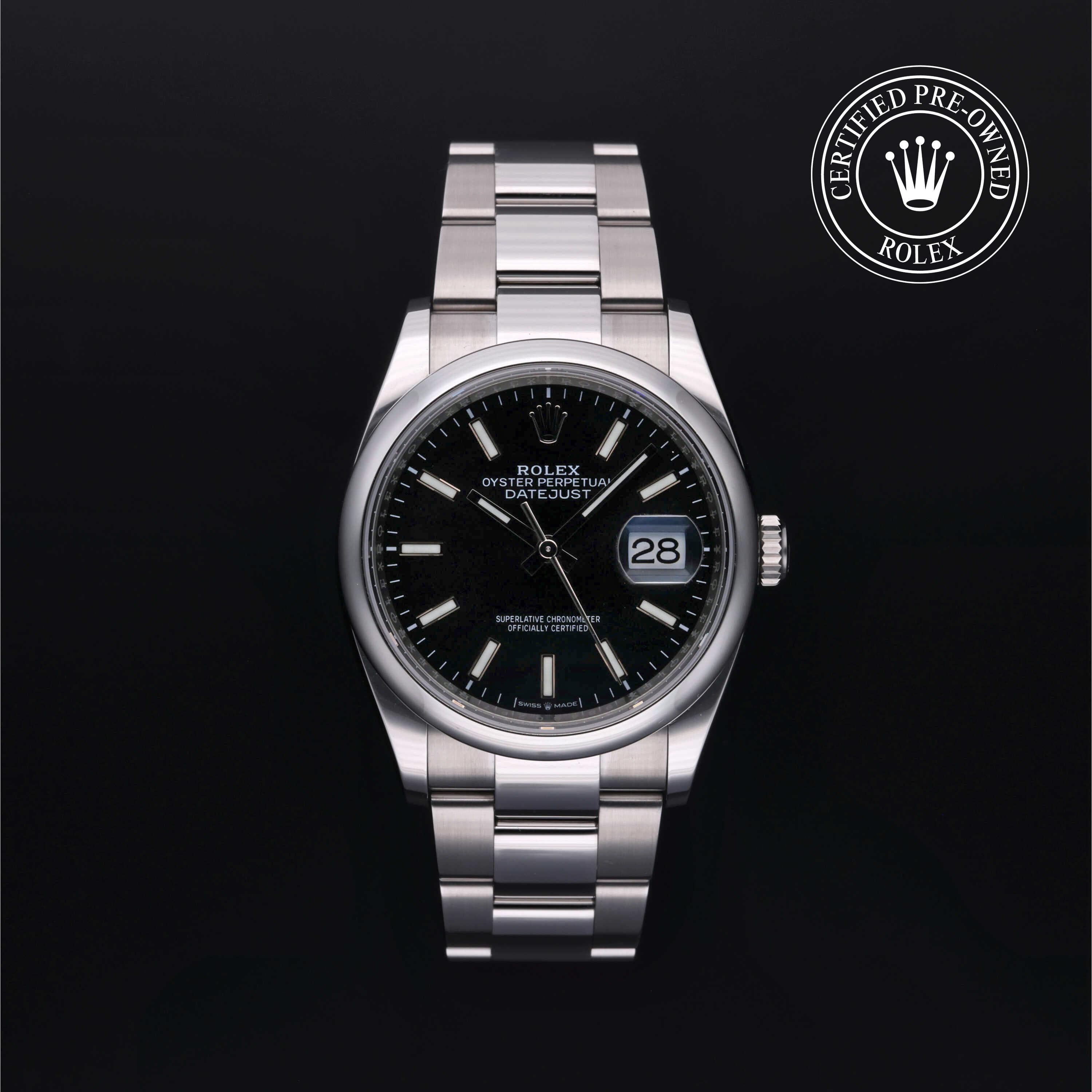 Rolex Certified Pre-Owned Datejust in Oyster, 36 mm, Stainless Steel 126200 watch available at Long's Jewelers.