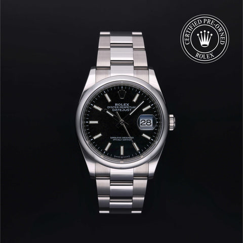 Rolex Certified Pre-Owned Datejust in Oyster, 36 mm, Stainless Steel 126200 watch available at Long's Jewelers.