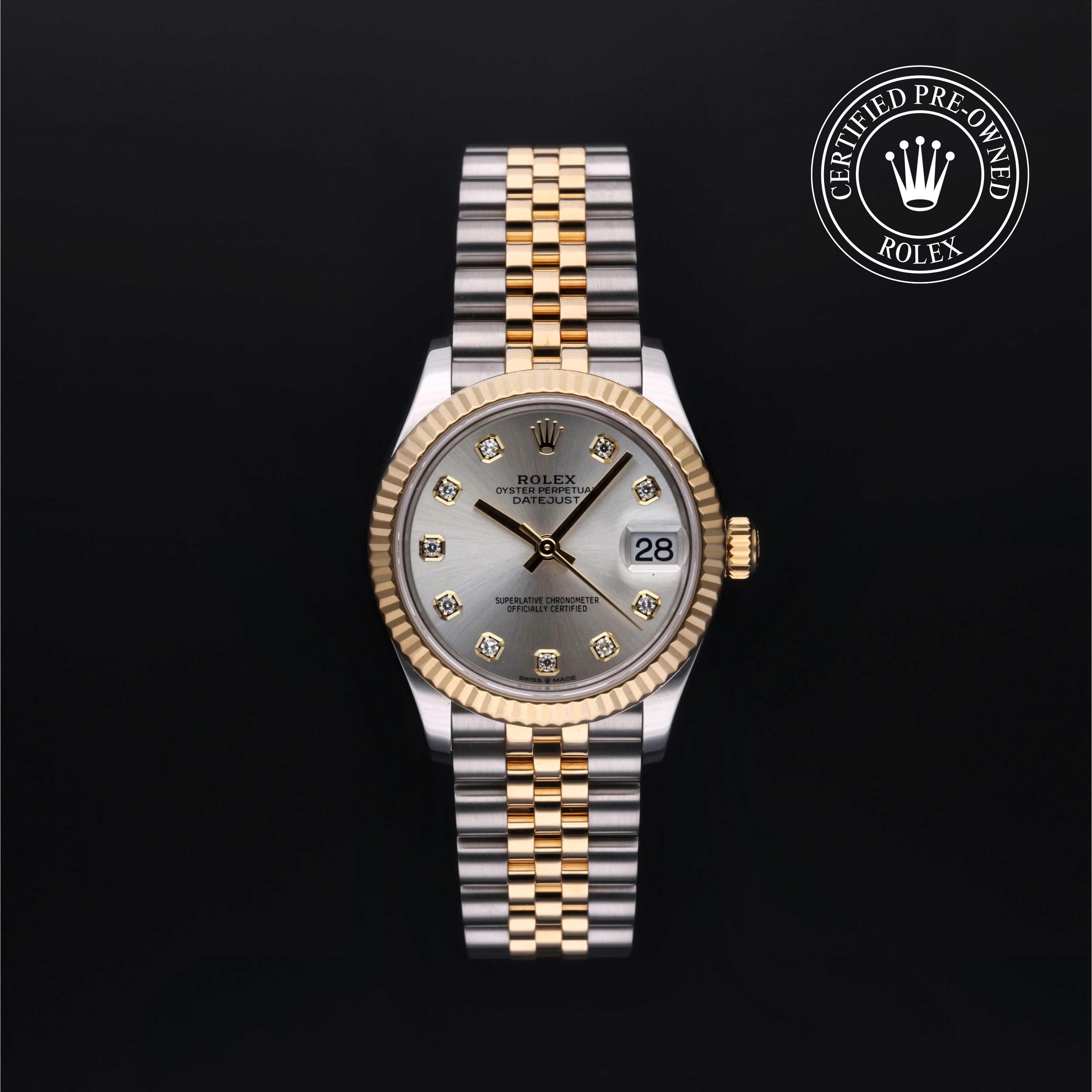 Rolex Certified Pre-Owned Datejust in Jubilee, 31 mm, Stainless Steel and yellow gold 278273 watch available at Long's Jewelers.