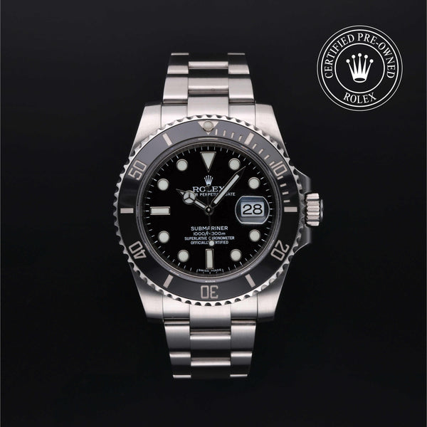 Rolex Certified Pre-Owned Submariner Date in Oyster, 40 mm, Stainless Steel 116610LN watch available at Long's Jewelers.