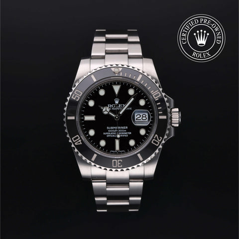 Rolex Certified Pre-Owned Submariner Date in Oyster, 40 mm, Stainless Steel 116610LN watch available at Long's Jewelers.