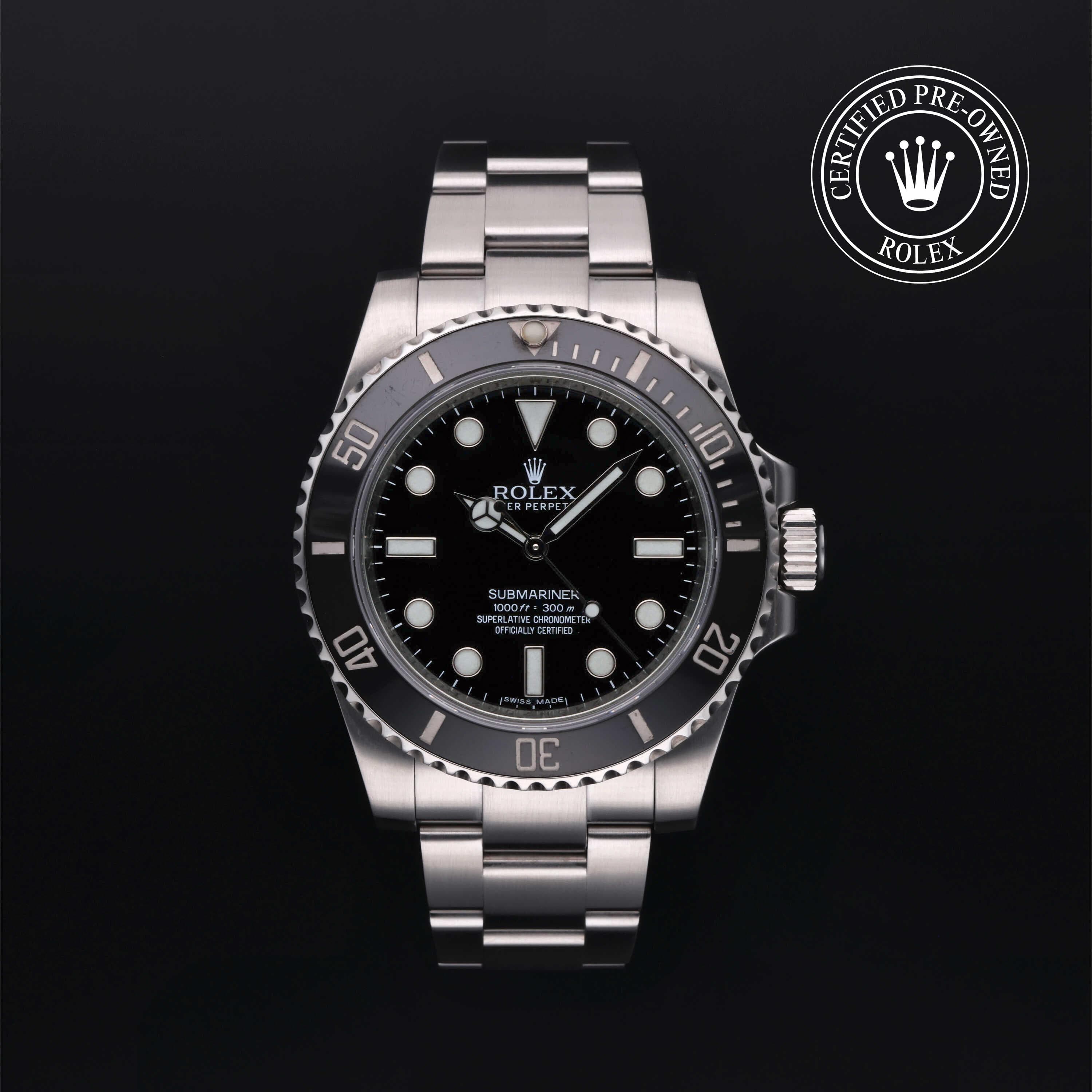 Rolex Certified Pre-Owned Submariner in Oyster, 40 mm, Stainless Steel 114060 watch available at Long's Jewelers.