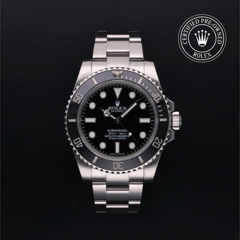 Rolex Certified Pre-Owned Submariner in Oyster, 40 mm, Stainless Steel 114060 watch available at Long's Jewelers.