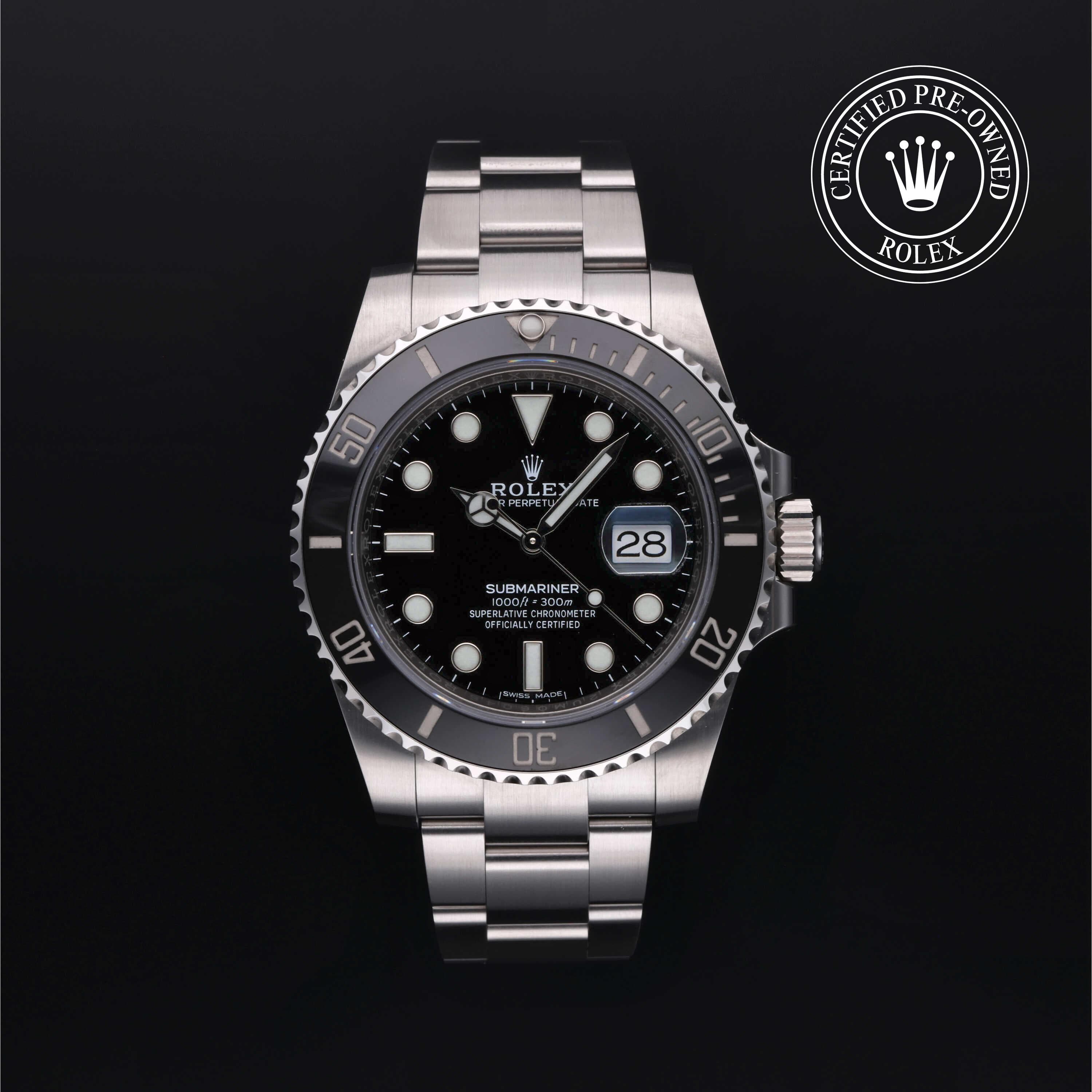 Rolex Certified Pre-Owned Submariner Date in Oyster, 40 mm, Stainless Steel 116610LN watch available at Long's Jewelers.