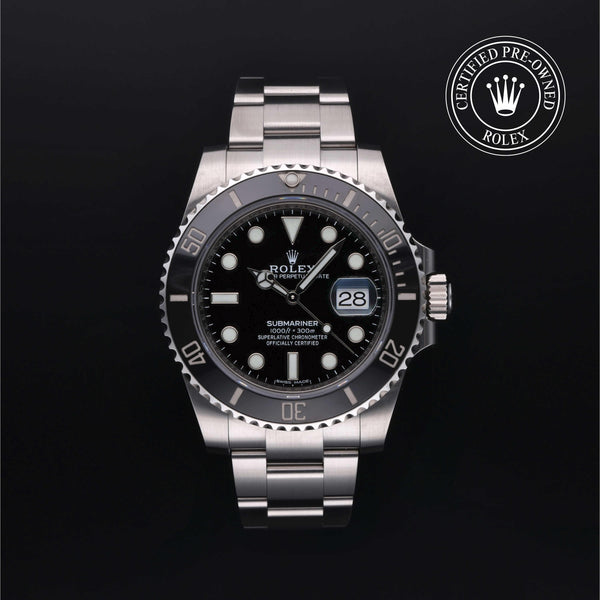 Rolex Certified Pre-Owned Submariner Date in Oyster, 40 mm, Stainless Steel 116610LN watch available at Long's Jewelers.