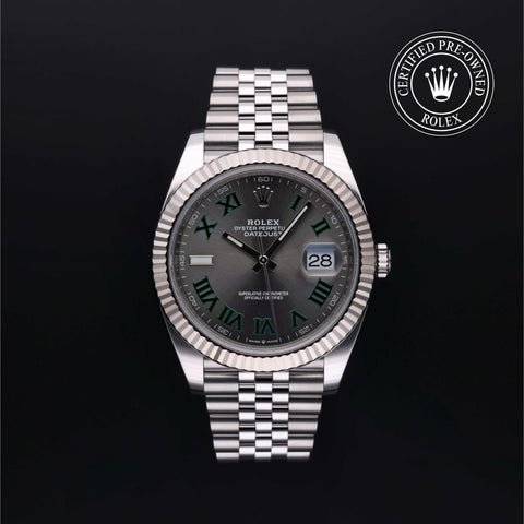 Rolex Certified Pre-Owned Datejust in Jubilee, 41 mm, Stainless Steel and 18k white gold 126334 watch available at Long's Jewelers.
