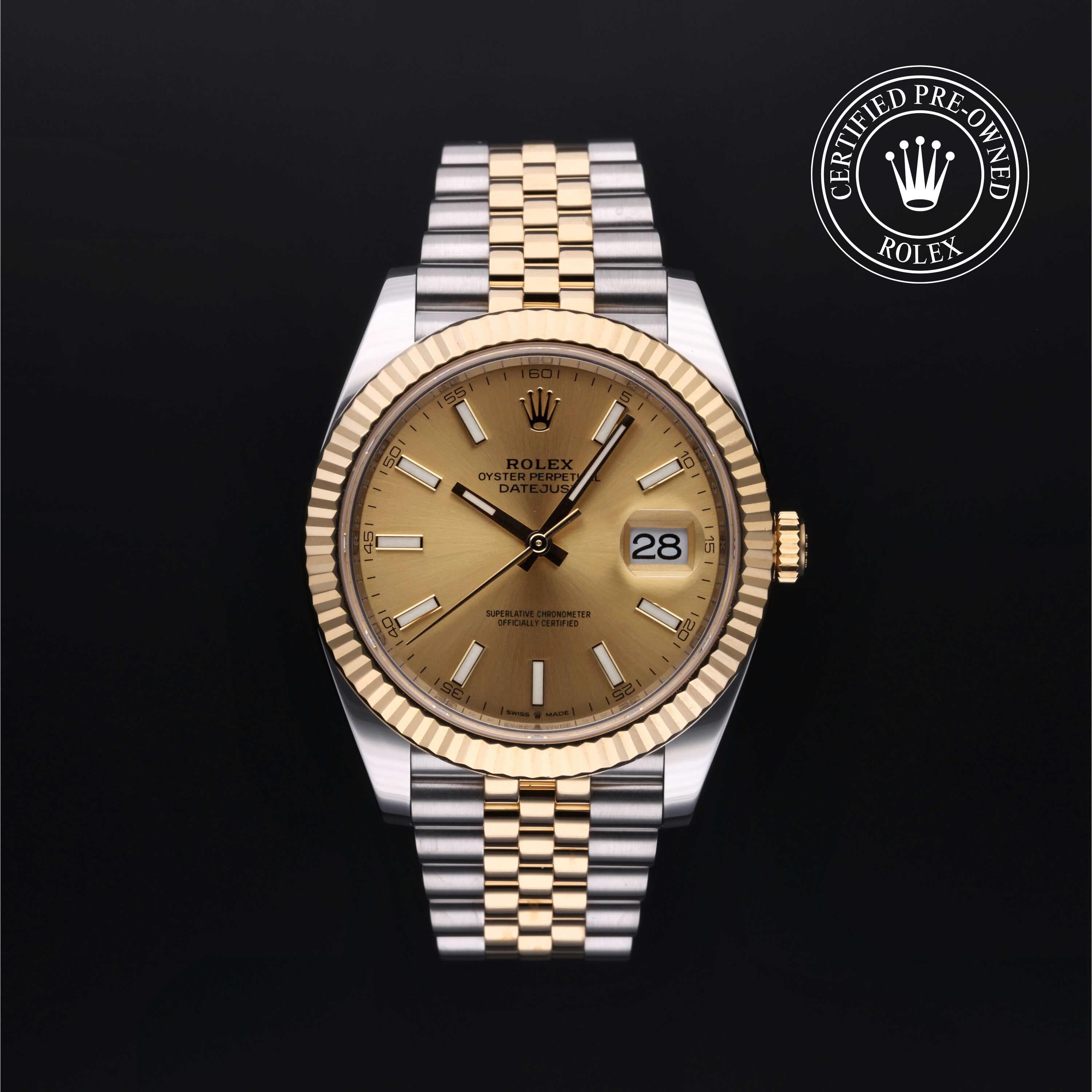 Rolex Certified Pre-Owned Datejust in Jubilee, 41 mm, Stainless Steel and yellow gold 126333 watch available at Long's Jewelers.