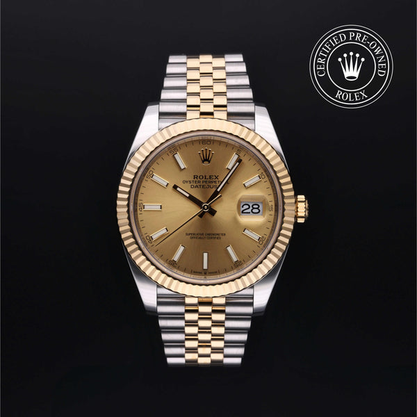 Rolex Certified Pre-Owned Datejust in Jubilee, 41 mm, Stainless Steel and yellow gold 126333 watch available at Long's Jewelers.