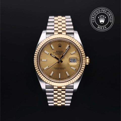 Rolex Certified Pre-Owned Datejust in Jubilee, 41 mm, Stainless Steel and yellow gold 126333 watch available at Long's Jewelers.
