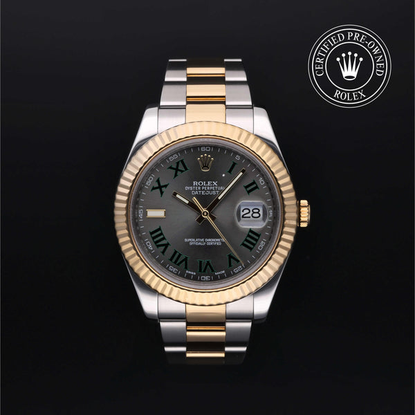 Rolex Certified Pre-Owned Datejust II in Oyster, 41 mm, Stainless steel and yellow gold 116333 watch available at Long's Jewelers.