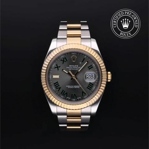 Rolex Certified Pre-Owned Datejust II in Oyster, 41 mm, Stainless steel and yellow gold 116333 watch available at Long's Jewelers.