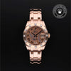 Rolex Certified Pre-Owned Datejust in Pearlmaster, 34 mm, 18k rose gold 81315 watch available at Long's Jewelers.