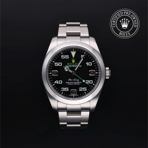 Rolex Certified Pre-Owned Air-King in Oyster, 40 mm, Stainless Steel 116900 watch available at Long's Jewelers.