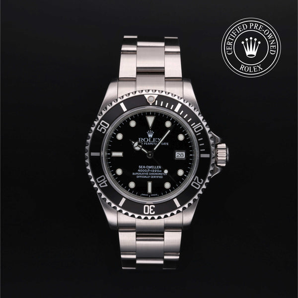 Rolex Certified Pre-Owned Sea-Dweller Oyster, 40 mm, Stainless Steel 16600 watch available at Long's Jewelers.