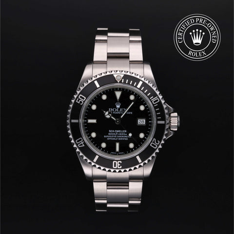 Rolex Certified Pre-Owned Sea-Dweller Oyster, 40 mm, Stainless Steel 16600 watch available at Long's Jewelers.