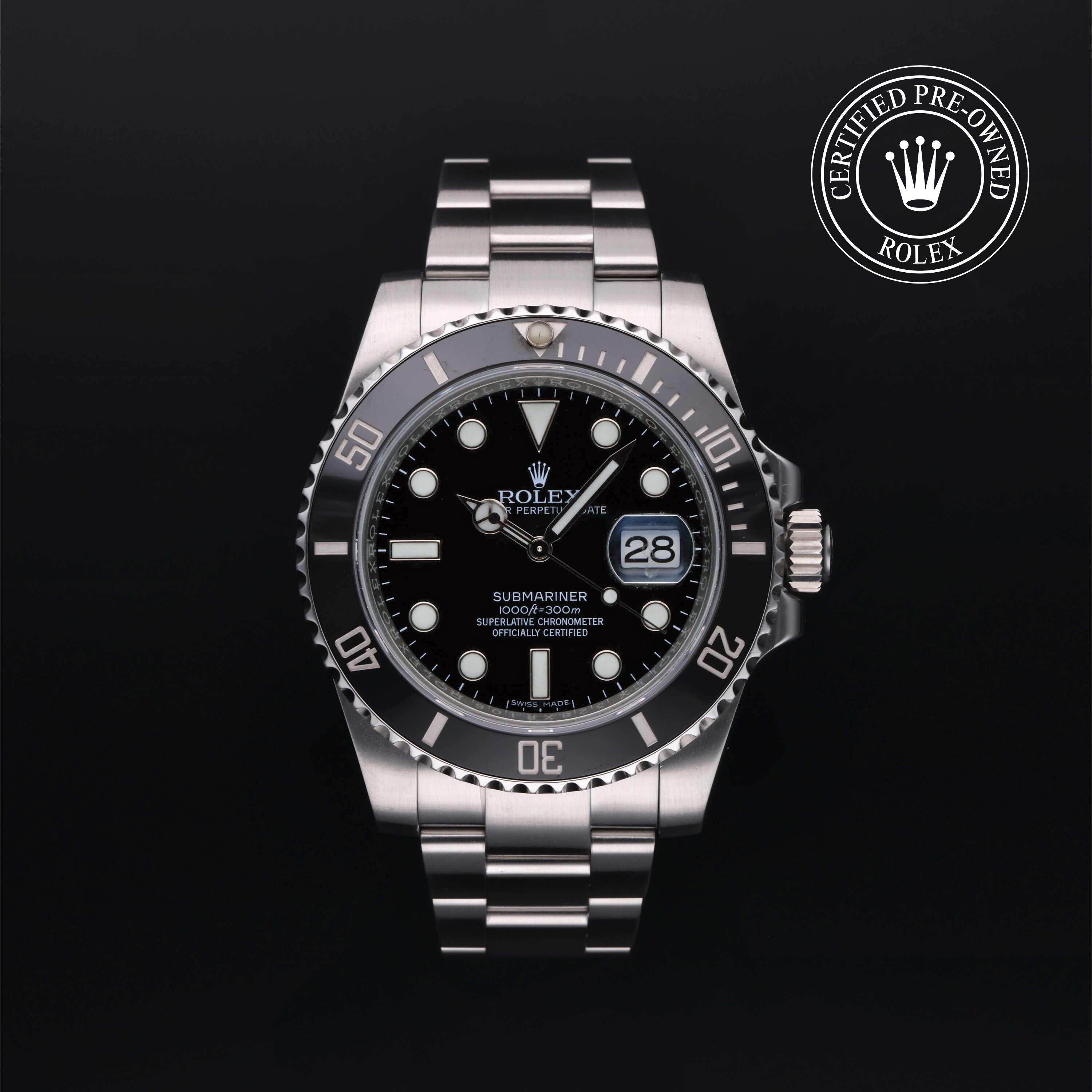 Rolex Certified Pre-Owned Submariner Date in Oyster, 40 mm, Stainless Steel 116610LN watch available at Long's Jewelers.