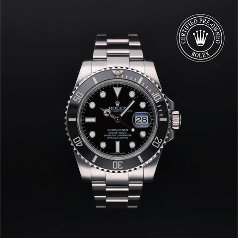 Rolex Certified Pre-Owned Submariner Date in Oyster, 40 mm, Stainless Steel 116610LN watch available at Long's Jewelers.