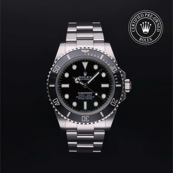 Rolex Certified Pre-Owned Submariner in Oyster, 41 mm, Stainless Steel 124060 watch available at Long's Jewelers.