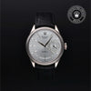 Rolex Certified Pre-Owned Cellini Date in Leather, 39 mm, 18k white gold 50519 watch available at Long's Jewelers.