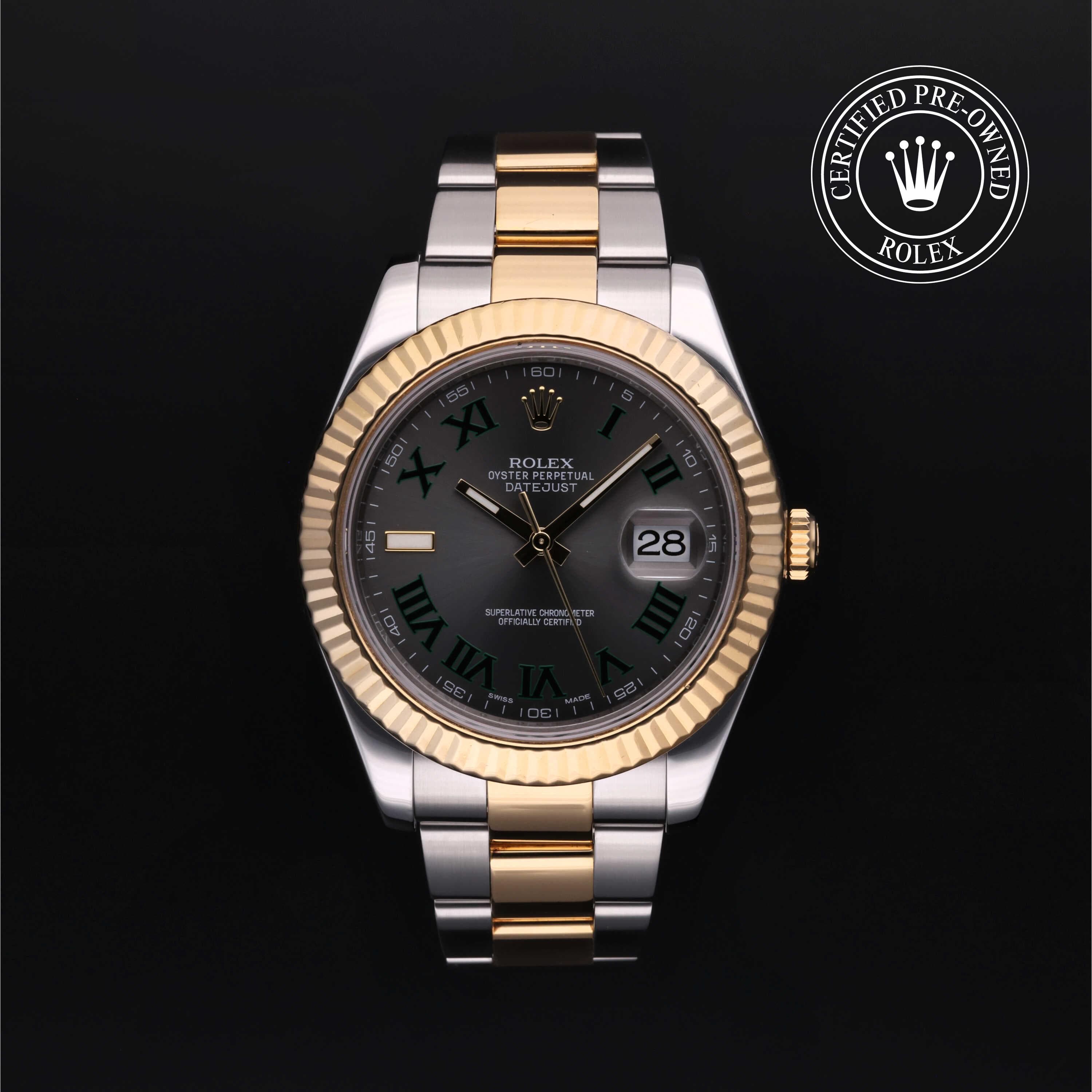 Rolex Certified Pre-Owned Datejust II in Oyster, 41 mm, Stainless steel and yellow gold 116333 watch available at Long's Jewelers.