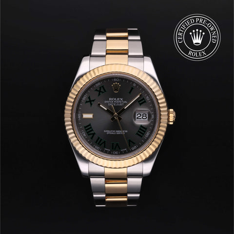 Rolex Certified Pre-Owned Datejust II in Oyster, 41 mm, Stainless steel and yellow gold 116333 watch available at Long's Jewelers.