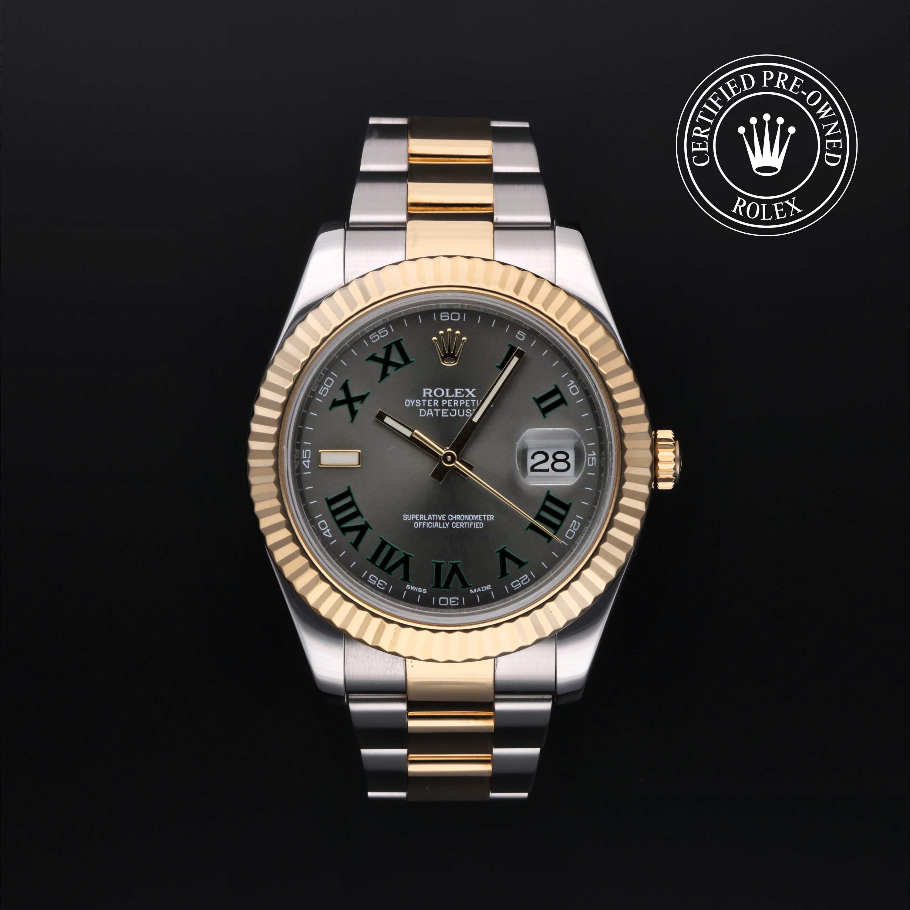 Rolex Certified Pre-Owned Datejust II in Oyster, 41 mm, Stainless steel and yellow gold 116333 watch available at Long's Jewelers.