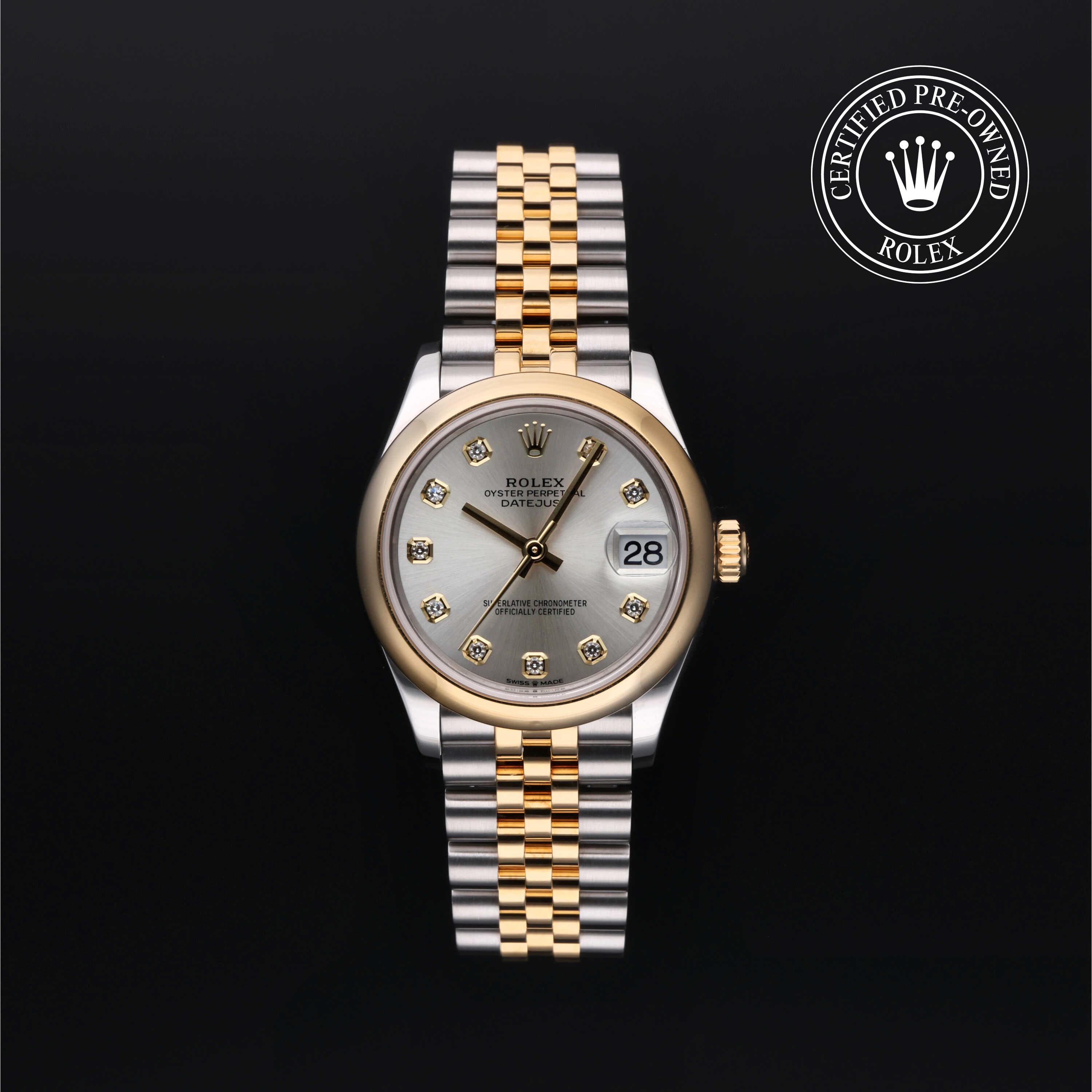 Rolex Certified Pre-Owned Datejust in Jubilee, 31 mm, Stainless Steel and yellow gold 278243 watch available at Long's Jewelers.