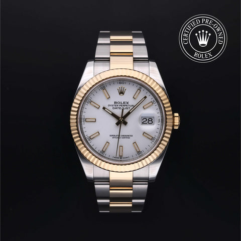 Rolex Certified Pre-Owned Datejust in Oyster, 41 mm, Stainless Steel and yellow gold 126333 watch available at Long's Jewelers.