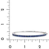 Penny Preville 18K White Gold Blue Sapphire Bangle