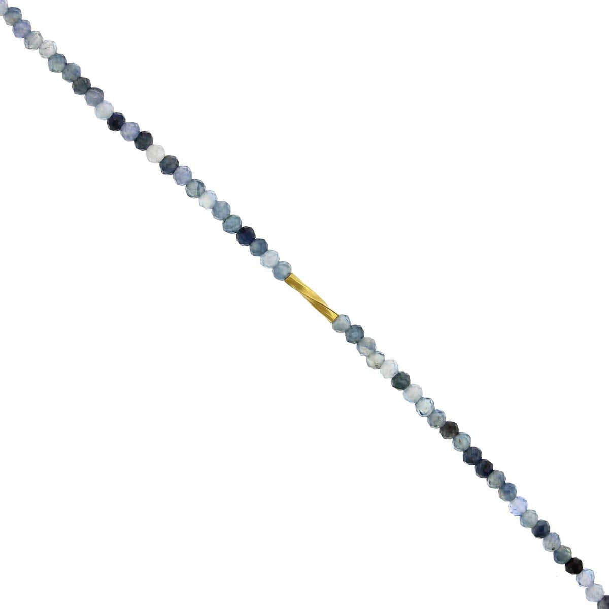 18K Yellow Gold Sapphire Bead Bracelet