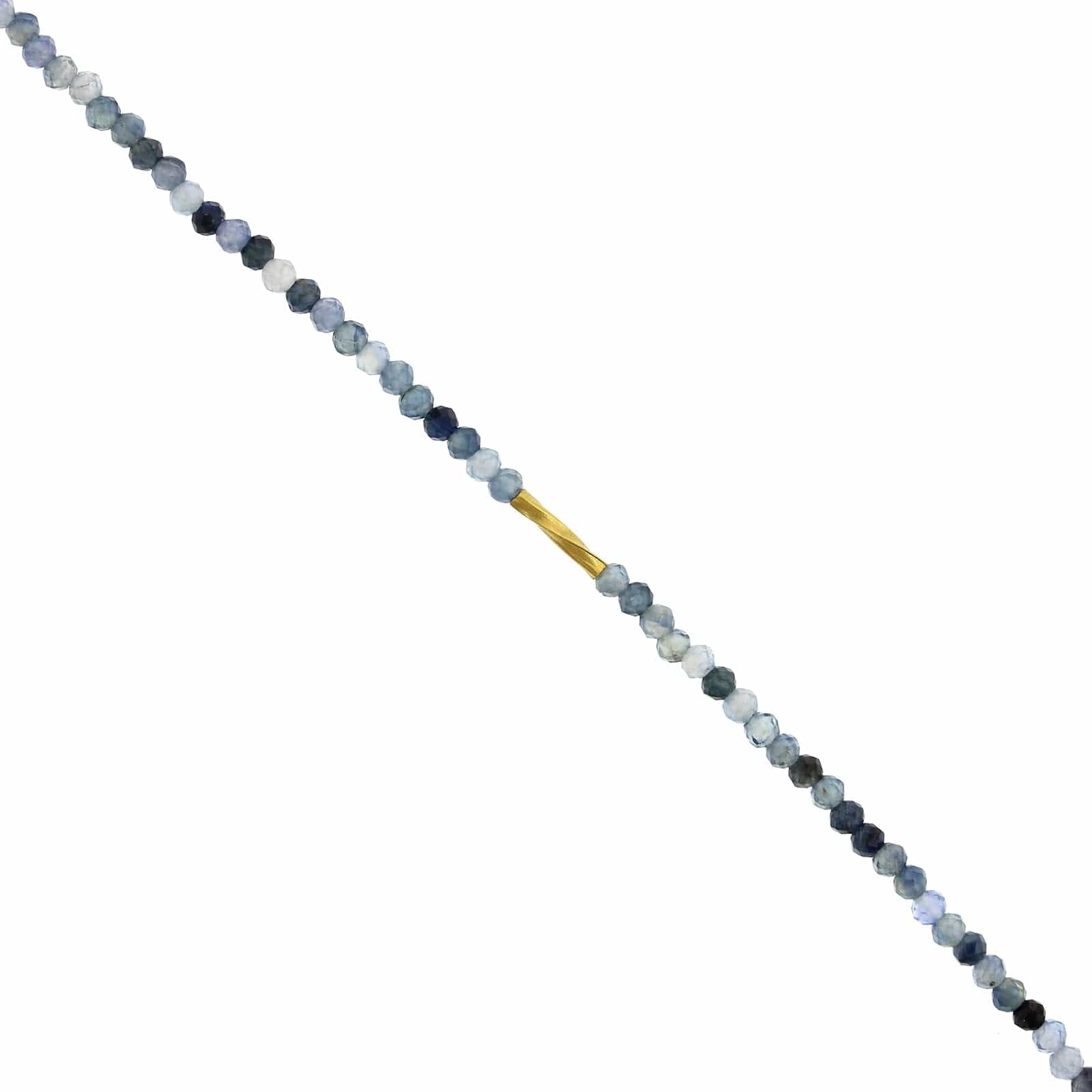 18K Yellow Gold Sapphire Bead Bracelet