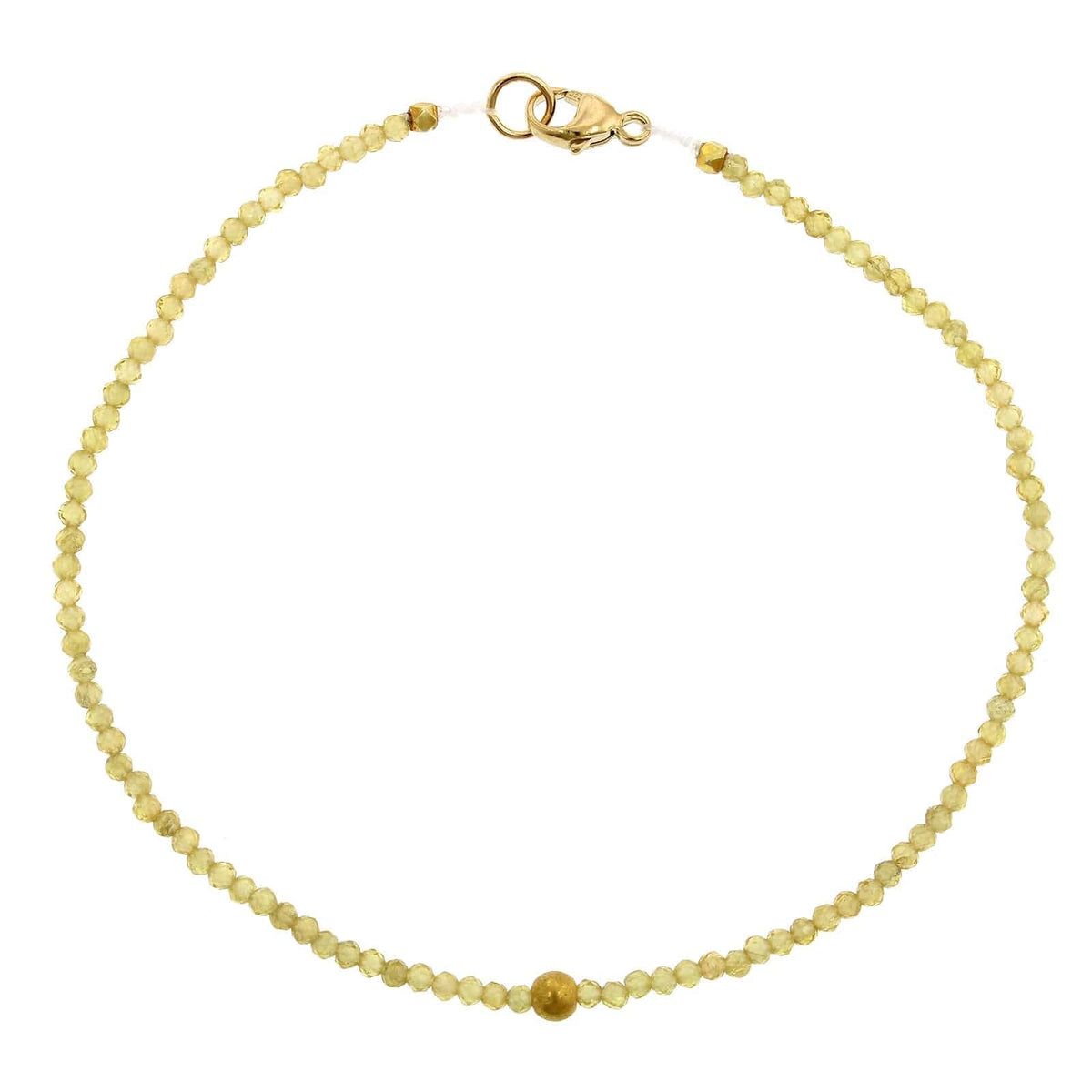18K Yellow Gold Yellow Sapphire Bead Bracelet