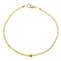 18K Yellow Gold Yellow Sapphire Bead Bracelet