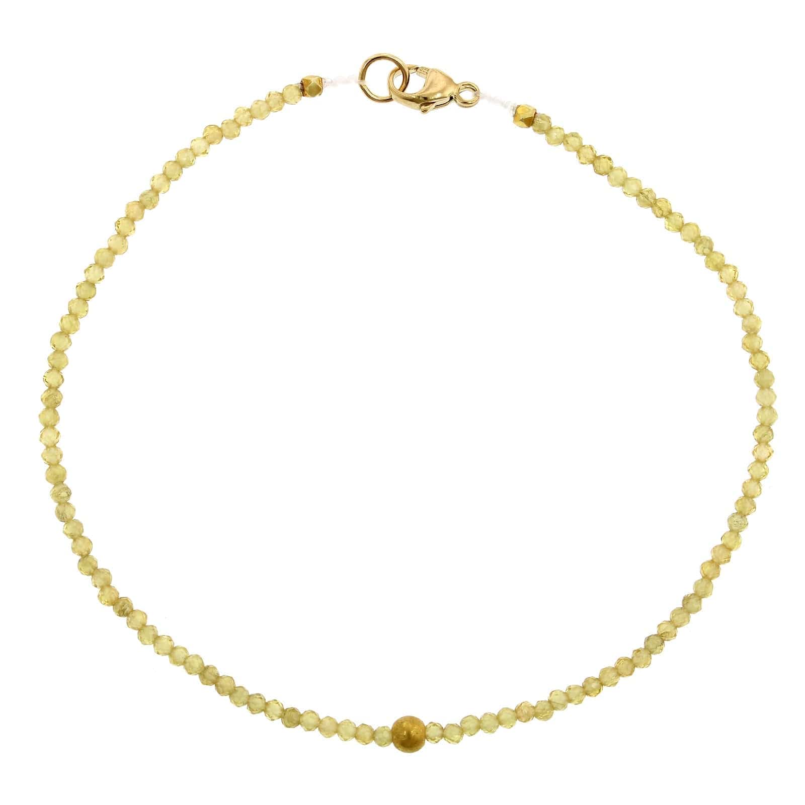 18K Yellow Gold Yellow Sapphire Bead Bracelet