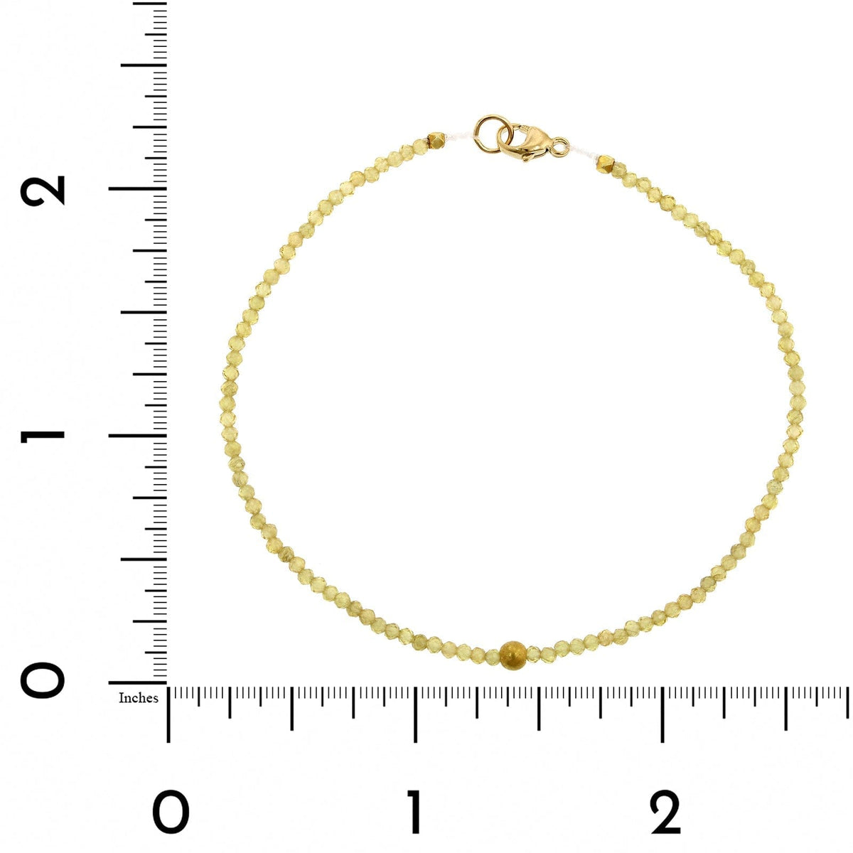 18K Yellow Gold Yellow Sapphire Bead Bracelet